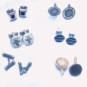 LOT OF VINTAGE AND DESIGNER CUFFLINKS 8 PAIRS